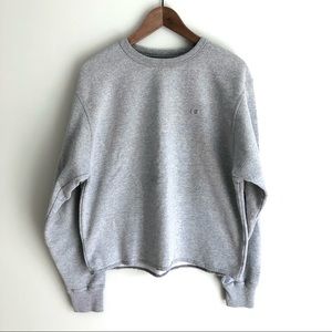 Champion Reverse Weave Gray Crew Crop Sweatshirt